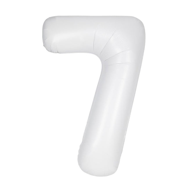 Ballon blanc à figures 7 ans mat 86cm