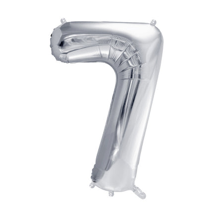 7 Year Figure Balloon Silver Empty 72cm