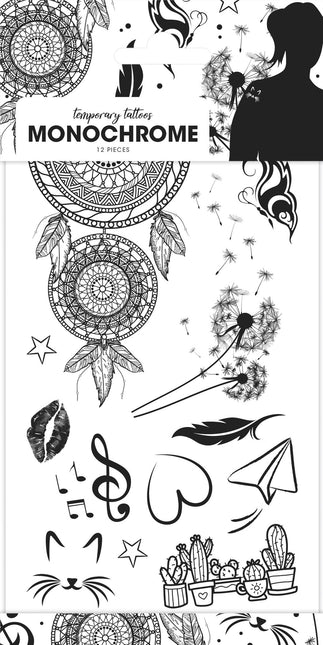 Faux tatouages monochromes