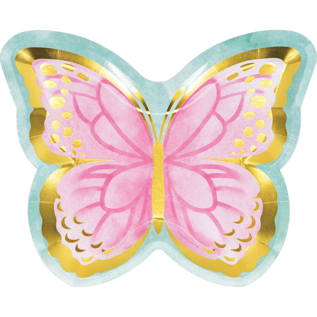 Assiettes papillon 18cm 8pcs