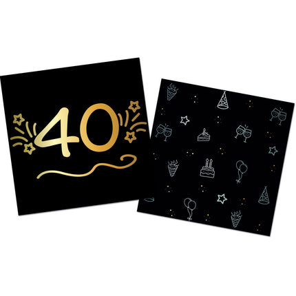 40 Years Napkins 33cm 16pcs
