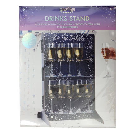 Décoration de table bleue Stand Prosecco 60cm