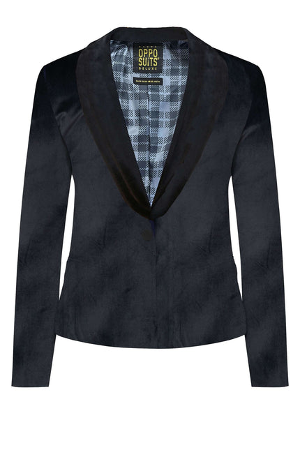 Blazer en velours noir pour dames <tc>OppoSuits</tc>