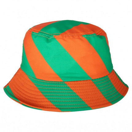 Chapeau de pêcheur vert/orange