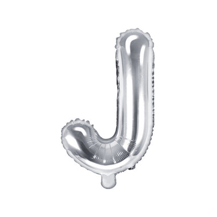 Ballon de baudruche Lettre J Argent Vide 35cm