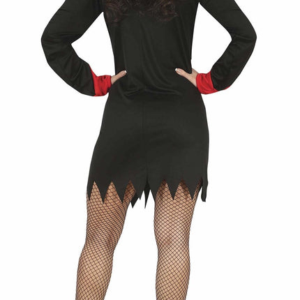 Costume d'Halloween de hockey sur glace Dames Rouge Noir