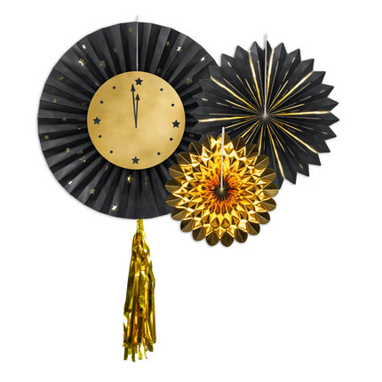 Horloge de décoration suspendue pour le réveillon du Nouvel An 3pcs