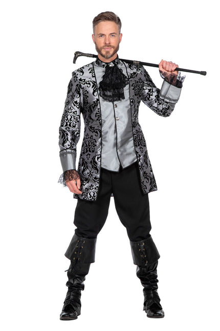 Costume Marquis Gris Noir Hommes