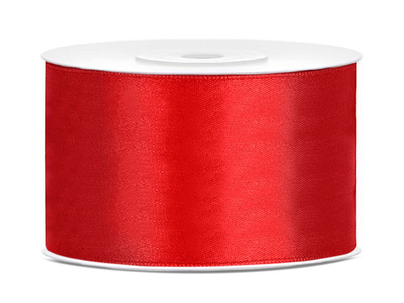 Ruban de satin rouge 38 mm 25 m