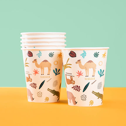 Gobelets en papier Zoo Animals 250ml 6pcs