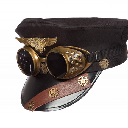 Casquette Steampunk avec lunettes