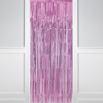 Rideau de porte rose pastel 2m