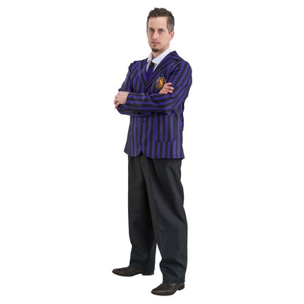 Costume Wednesday Uniforme scolaire noir/violet Hommes