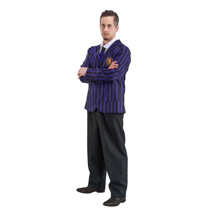Costume Wednesday Uniforme scolaire noir/violet Hommes – Partywinkel
