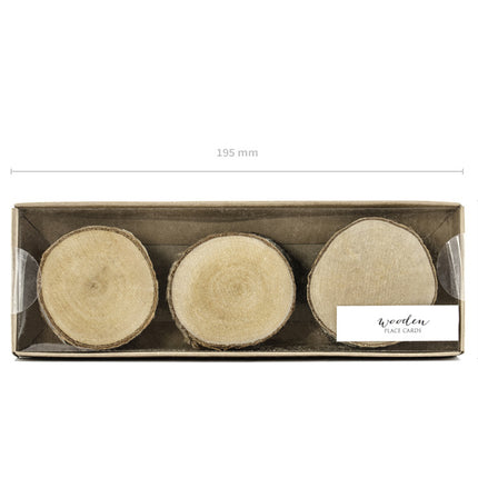 Cartes de table en bois 6pcs