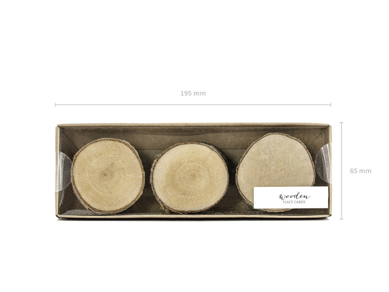 Cartes de table en bois 6pcs