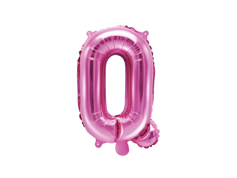 Ballon de baudruche Lettre Q Rose Vide 35cm