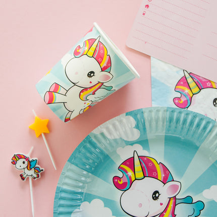 Gobelets Licorne en carton 250ml 8pcs