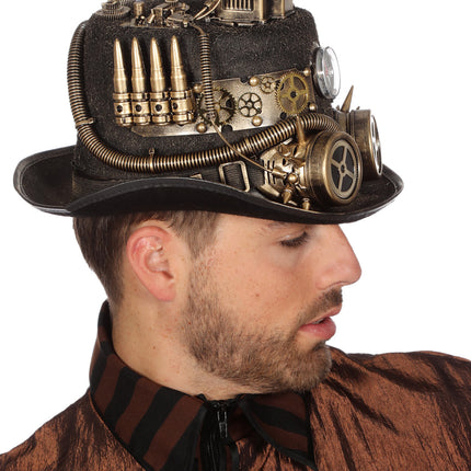 Chapeau Steampunk avec lampe à mine