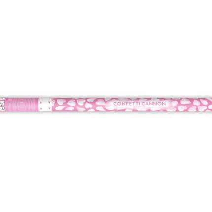 Confetti Cannon Hearts Blanc 80cm
