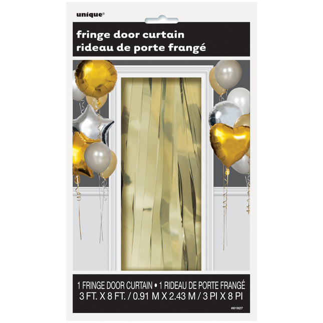 Rideau de porte or métallisé 2.4m