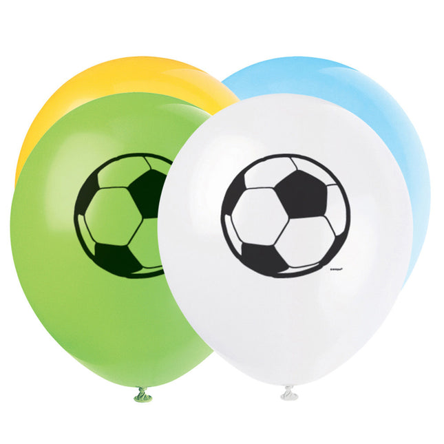 Ballons de football colorés 30cm 8pcs