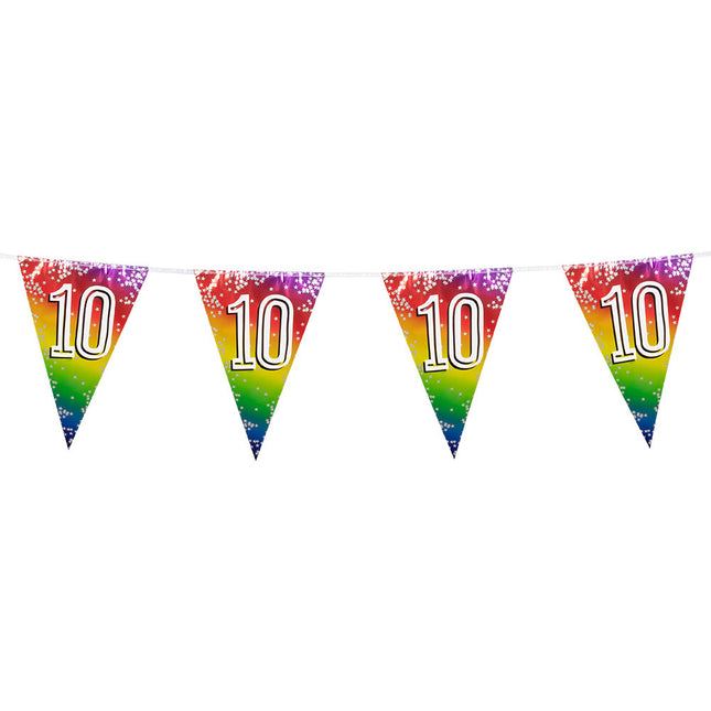 Guirlande arc-en-ciel 10 ans 6m