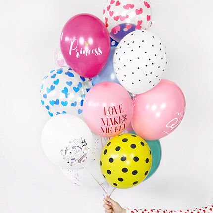 Ballons de baudruche transparents Cœurs roses clairs