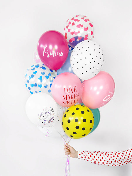 Ballons de baudruche transparents Cœurs roses clairs