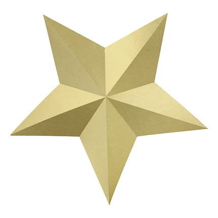 Décoration étoiles or 6pcs