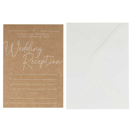 Invitations de mariage marron 10pcs