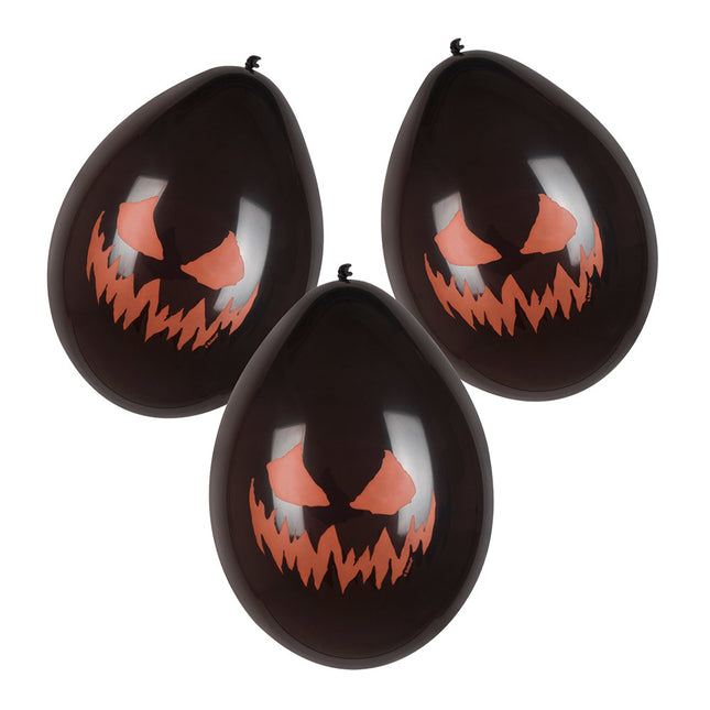 Ballons d'Halloween Citrouille effrayante 25cm 6pcs