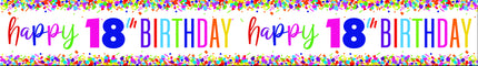 Bannière Happy Birthday 18 Years 2.74m