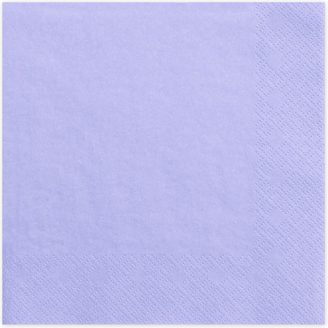 Serviettes lilas 33cm 20pcs