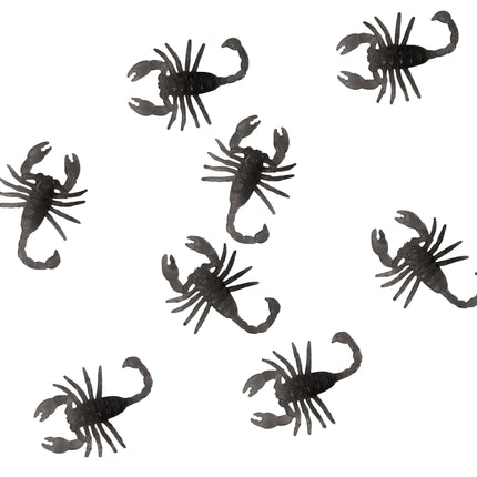 Décoration de table noire pour Halloween Pivoines en spirale 6cm 7pcs