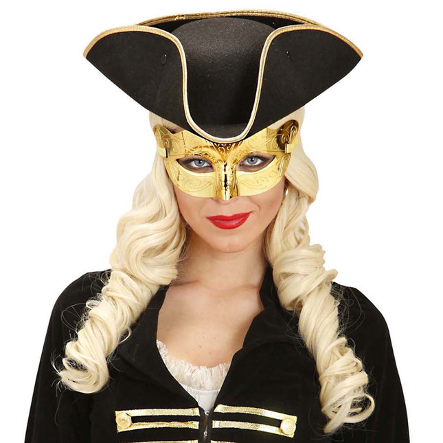Masque d'or pour les yeux Métallique