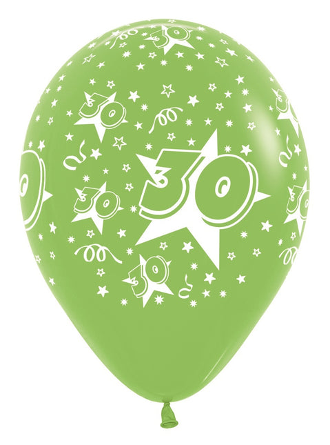Ballons de baudruche Numéro 30 Mix 30cm 25pcs