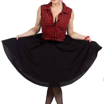 Rock N Roll 50S Robe Noir Rouge Dames