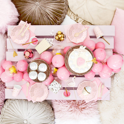 Serviettes de table rose clair Deluxe 33cm 20pcs