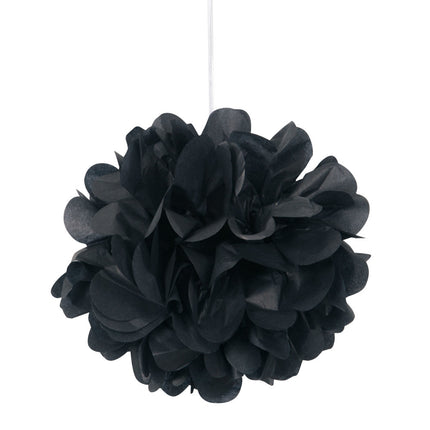 Pompon noir 20cm 3pcs