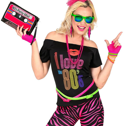 Neon 80S Set d'accessoires rose 5 pièces