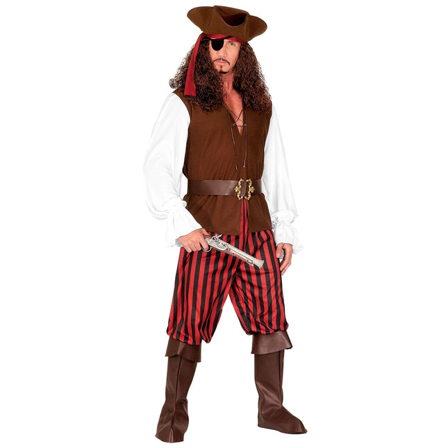 Costume de pirate Marron Rouge Hommes