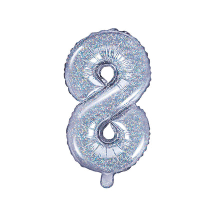 Ballon de baudruche Figure 8 Holographique 35cm