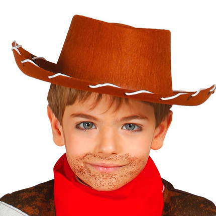 Chapeau de cow-boy marron enfant