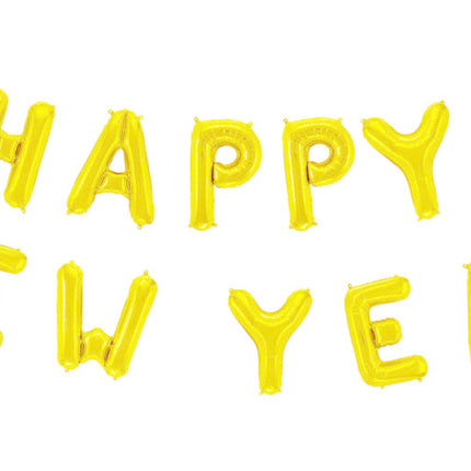 Lettre en bandoulière Happy New Year Gold