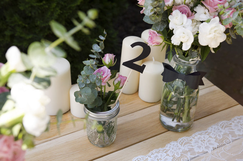 Cake Toppers Table Numbers Black 26cm 11pcs