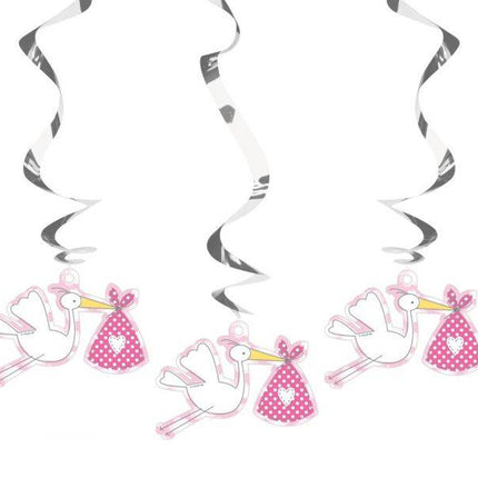 Décoration de naissance suspendue Décoration de fille 25cm 3pcs