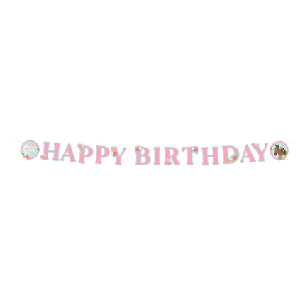 Guirlande de lettres Happy Birthday Chevaux 2.5m