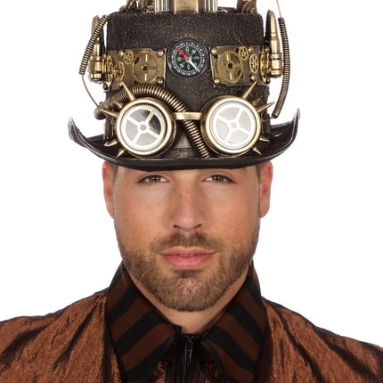 Chapeau Steampunk avec lampe à mine