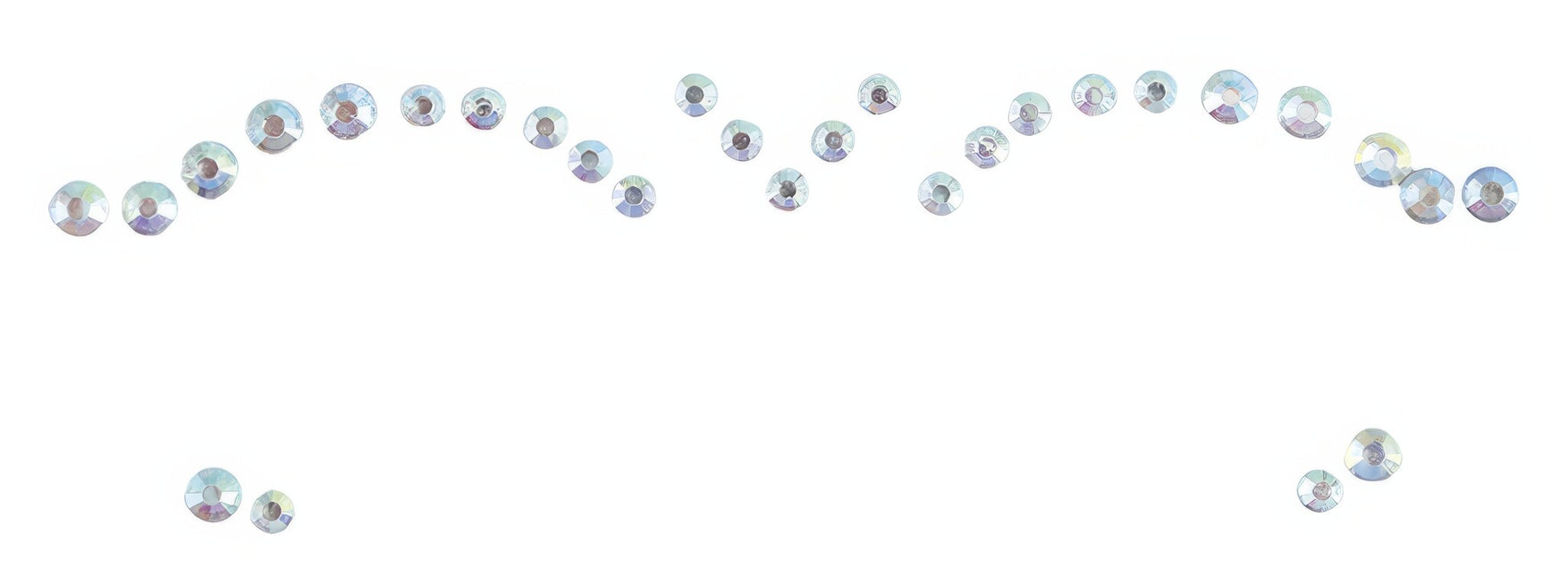 Autocollants pour le visage Diamants argentés